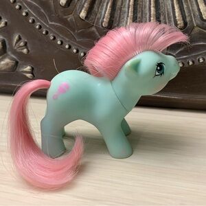 Vintage My Little Pony G1 Baby Cuddles Rattle Vintage Teal Pink Hair